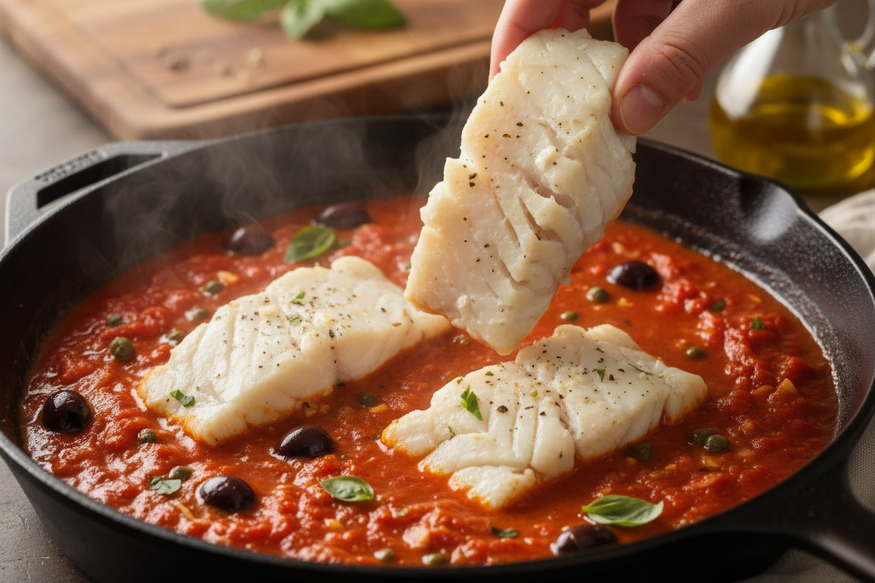 Pescado a la Veracruzana (Veracruz-Style Fish) preparation step 1