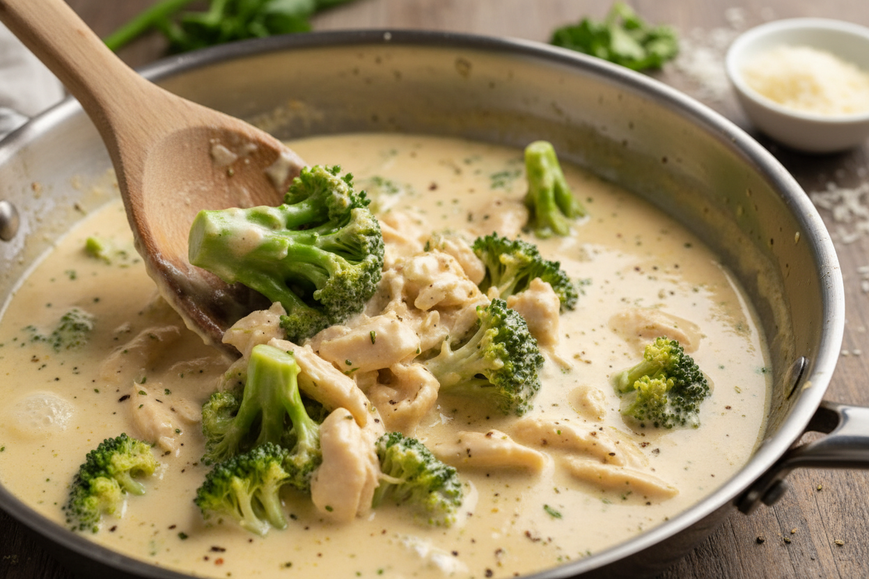 Quick One-Pot Chicken Broccoli Bake preparation step 2