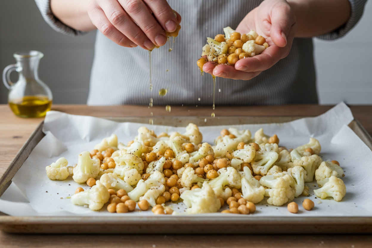 Roasted Cauliflower Tahini Sauce: Crispy & Creamy Recipe 2 Roasted Cauliflower with Creamy Tahini Sauce preparation step 1