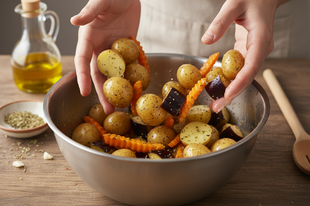 Roasted Spring Vegetables preparation step 1