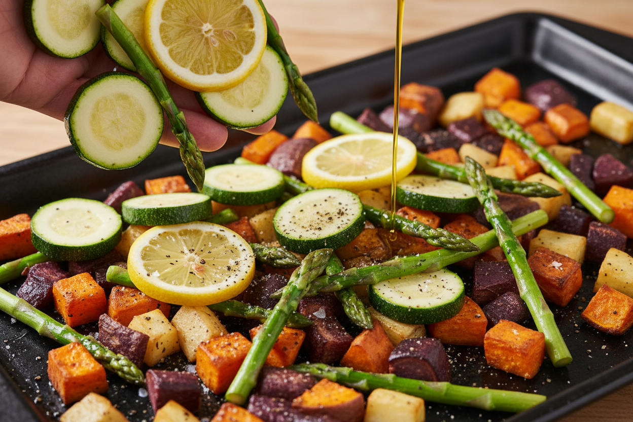 Roasted Spring Vegetables preparation step 2