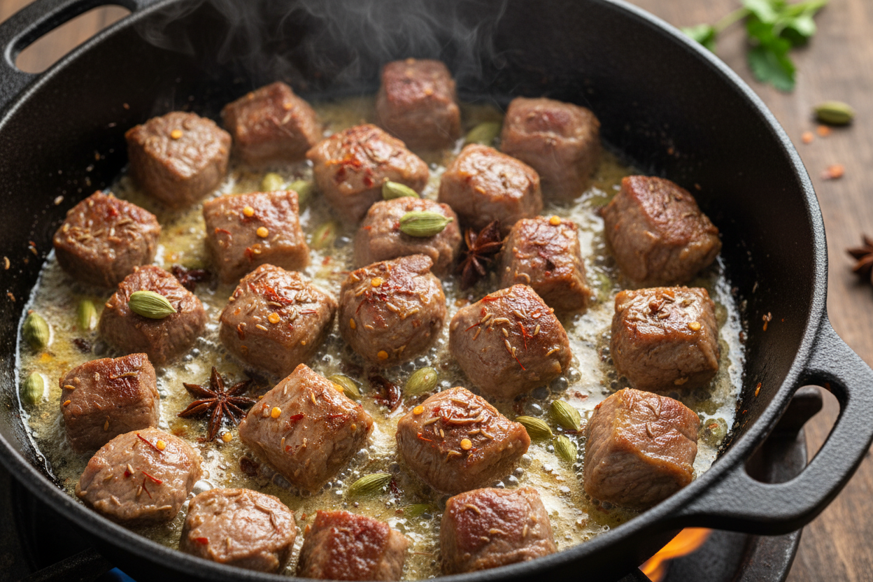 Rogan Josh (Kashmiri Lamb Curry) preparation step 1