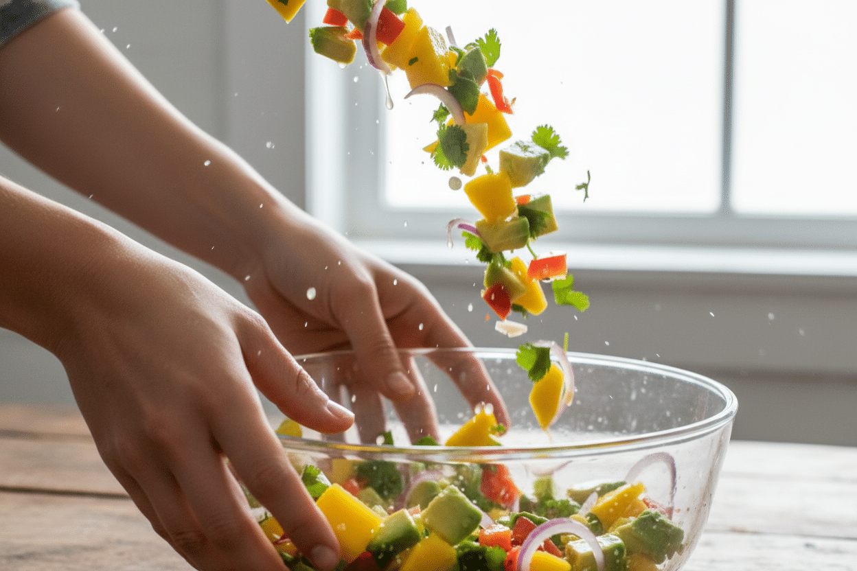 Salmon with Mango Salsa Recipe preparation step 1