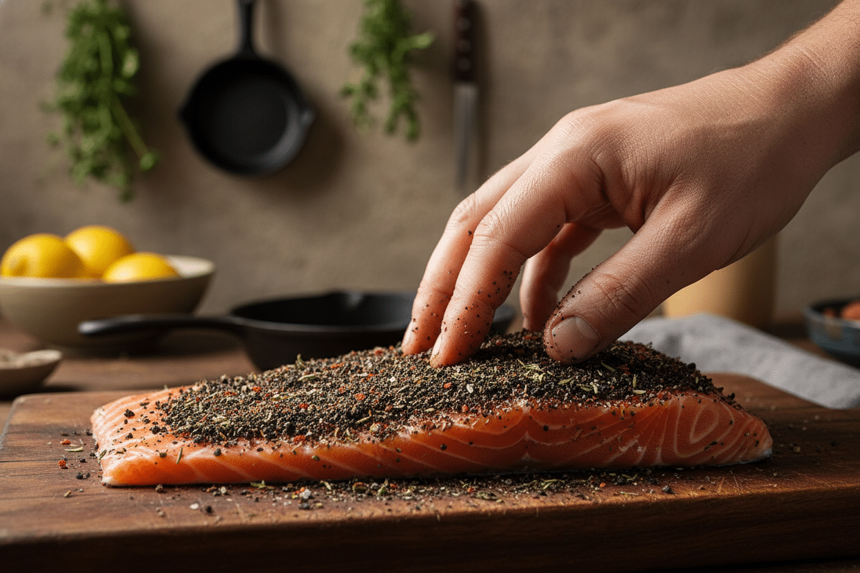 Salmon with Mango Salsa Recipe preparation step 2