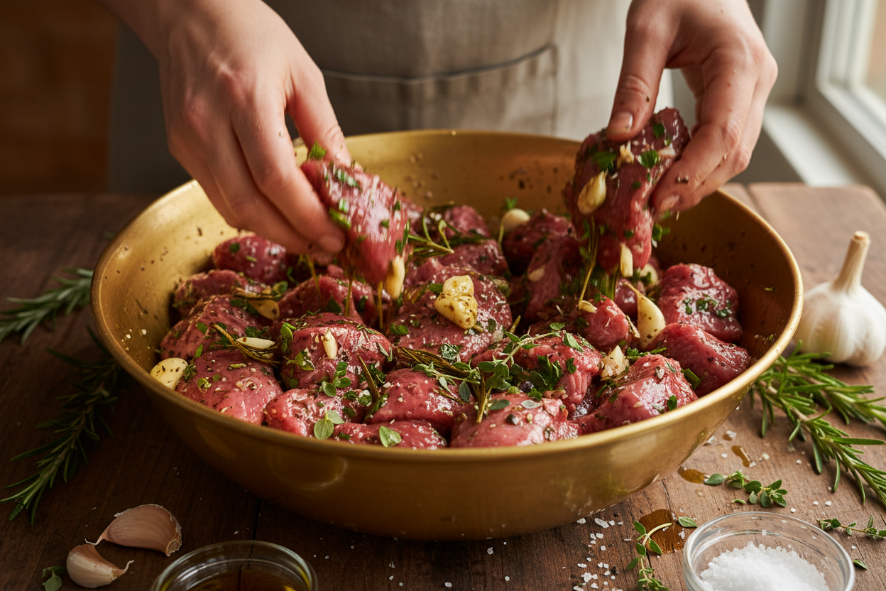 Savory Grilled Lamb Skewers preparation step 1