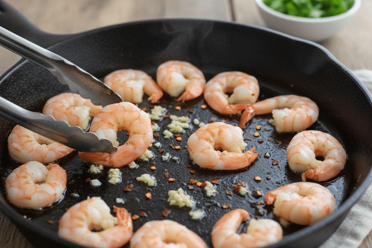 Shrimp Scampi Pasta with Lemon and Garlic preparation step 1