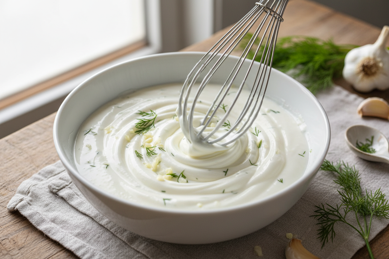 Simple Dill Sauce for Salmon preparation step 1