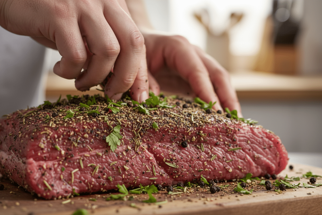 Smoked Corned Beef Brisket for an Intimate Dinner preparation step 1