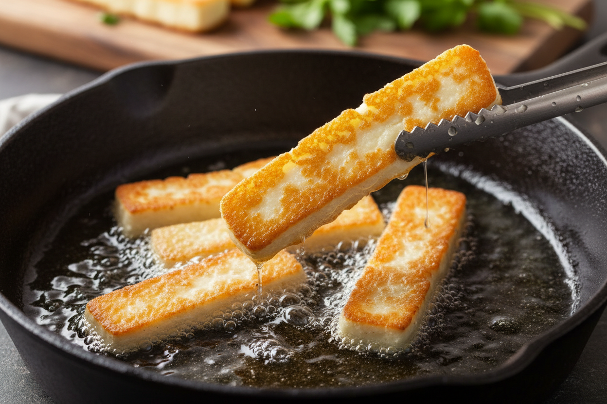 The Crispiest Halloumi Fries preparation step 2