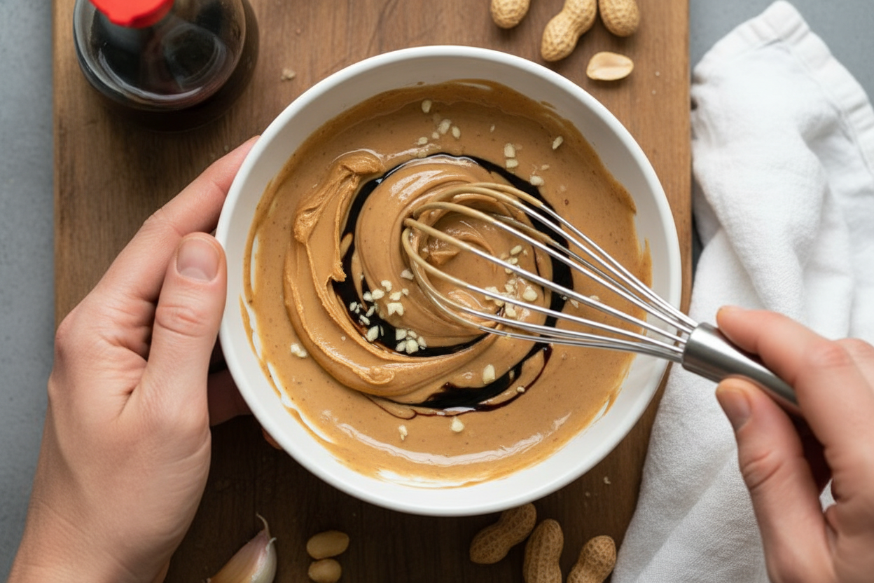 Tofu Stir-Fry with Peanut Sauce preparation step 2