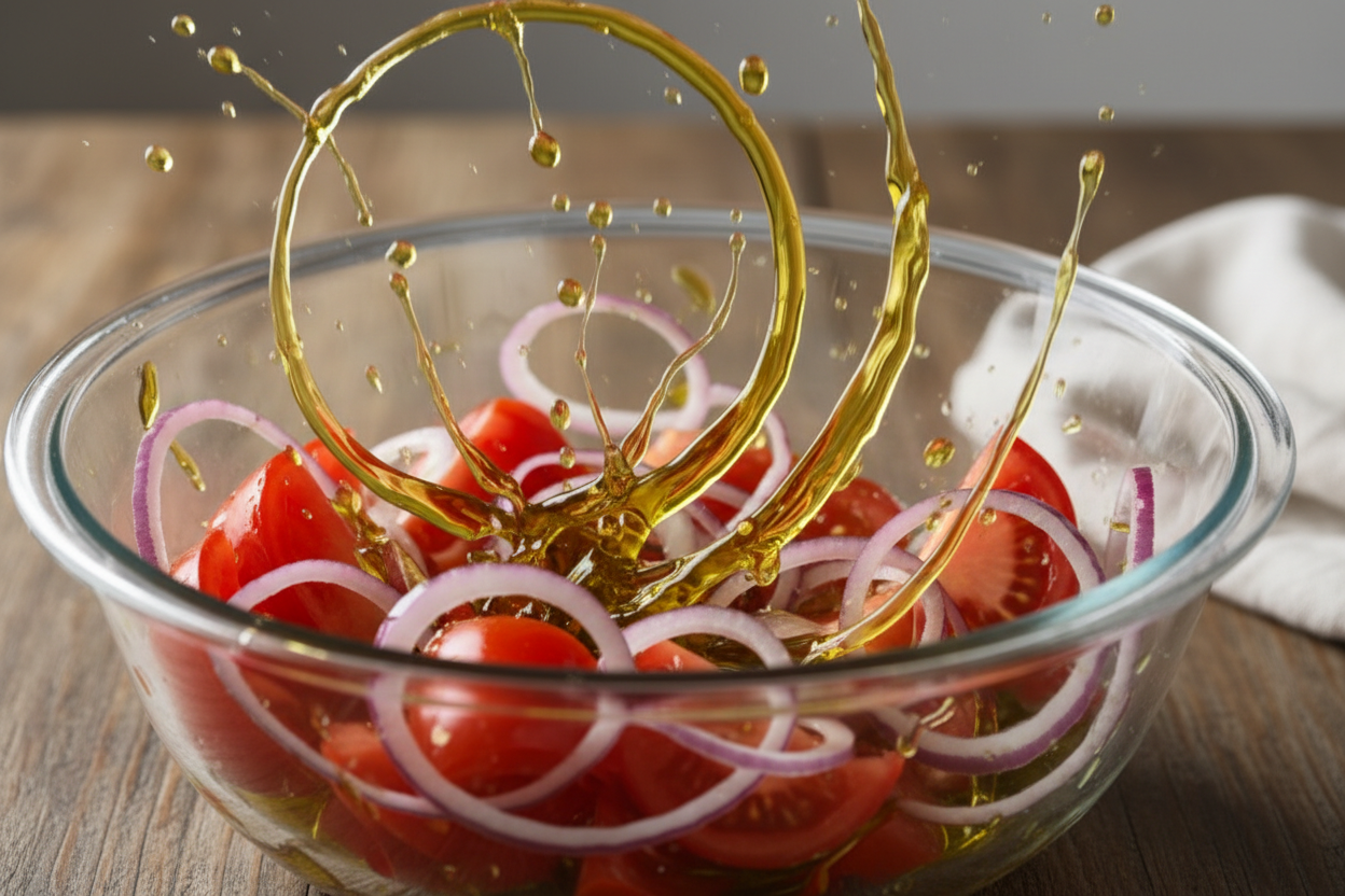 Tomato and Onion Salad preparation step 1