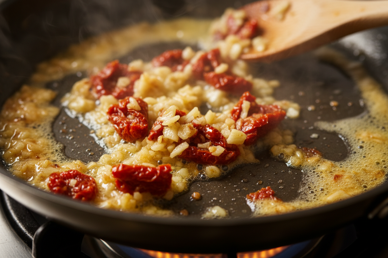Ultimate Creamy Garlic Parmesan Chicken Pasta preparation step 2