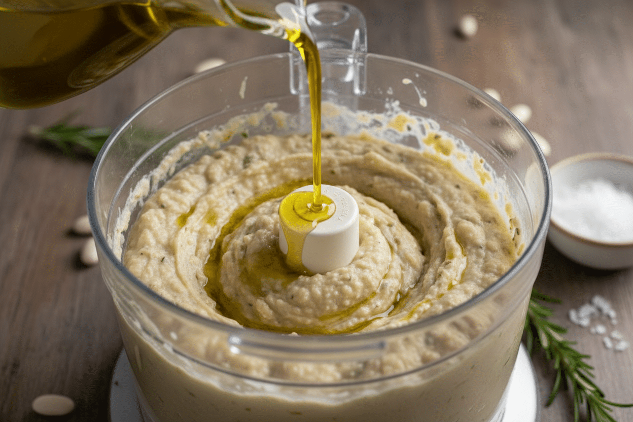 White Bean Hummus preparation step 2