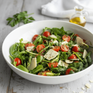 10-Min Arugula Salad with Parmesan & Beef