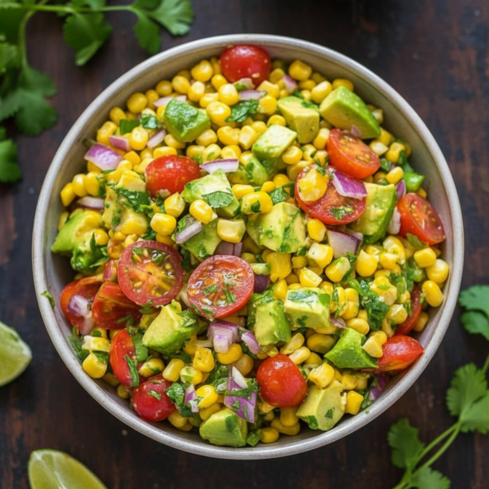 Avocado Corn Salad with Zesty Lime Dressing (Quick & Easy)