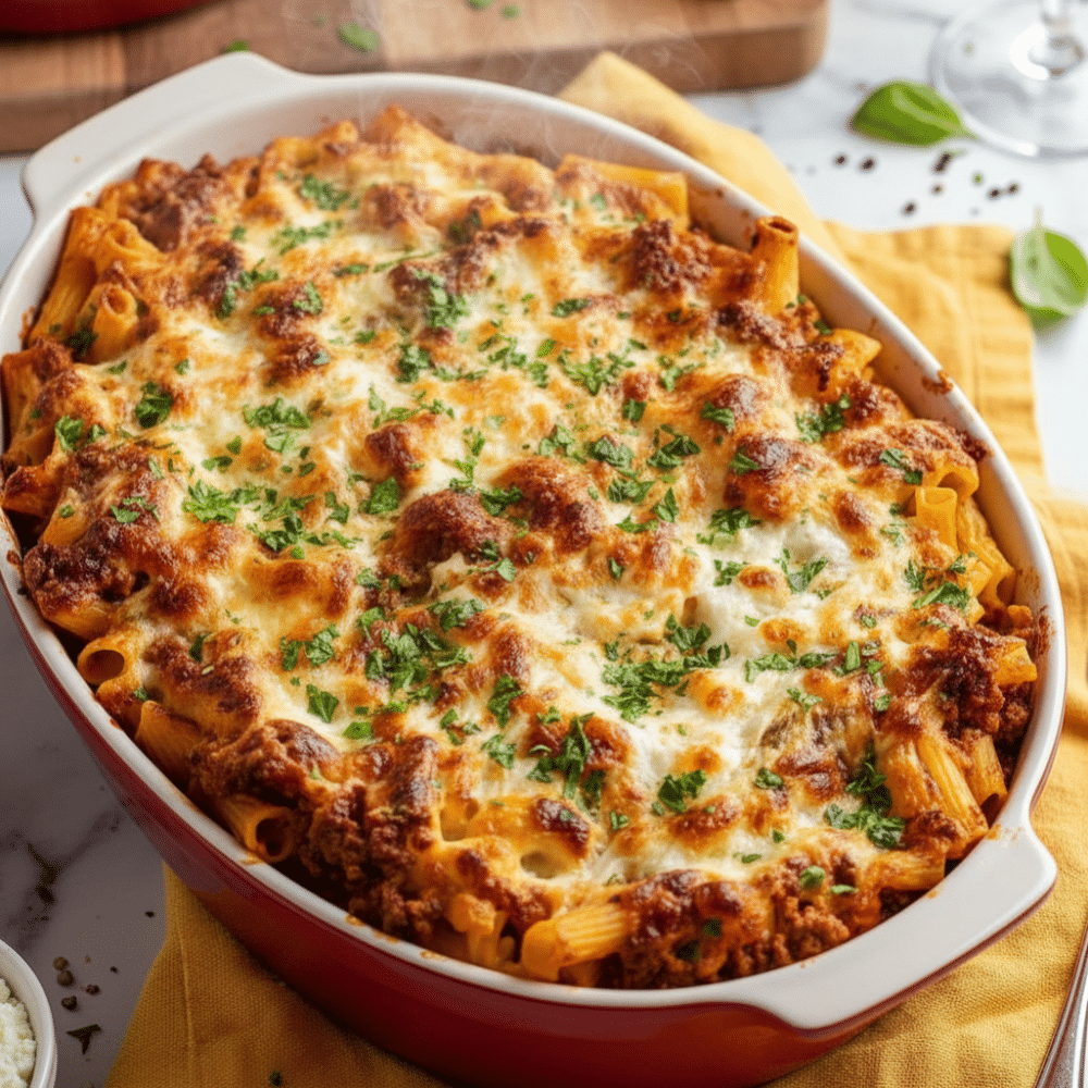 Best Baked Ziti With Ground Beef (Easy Recipe)