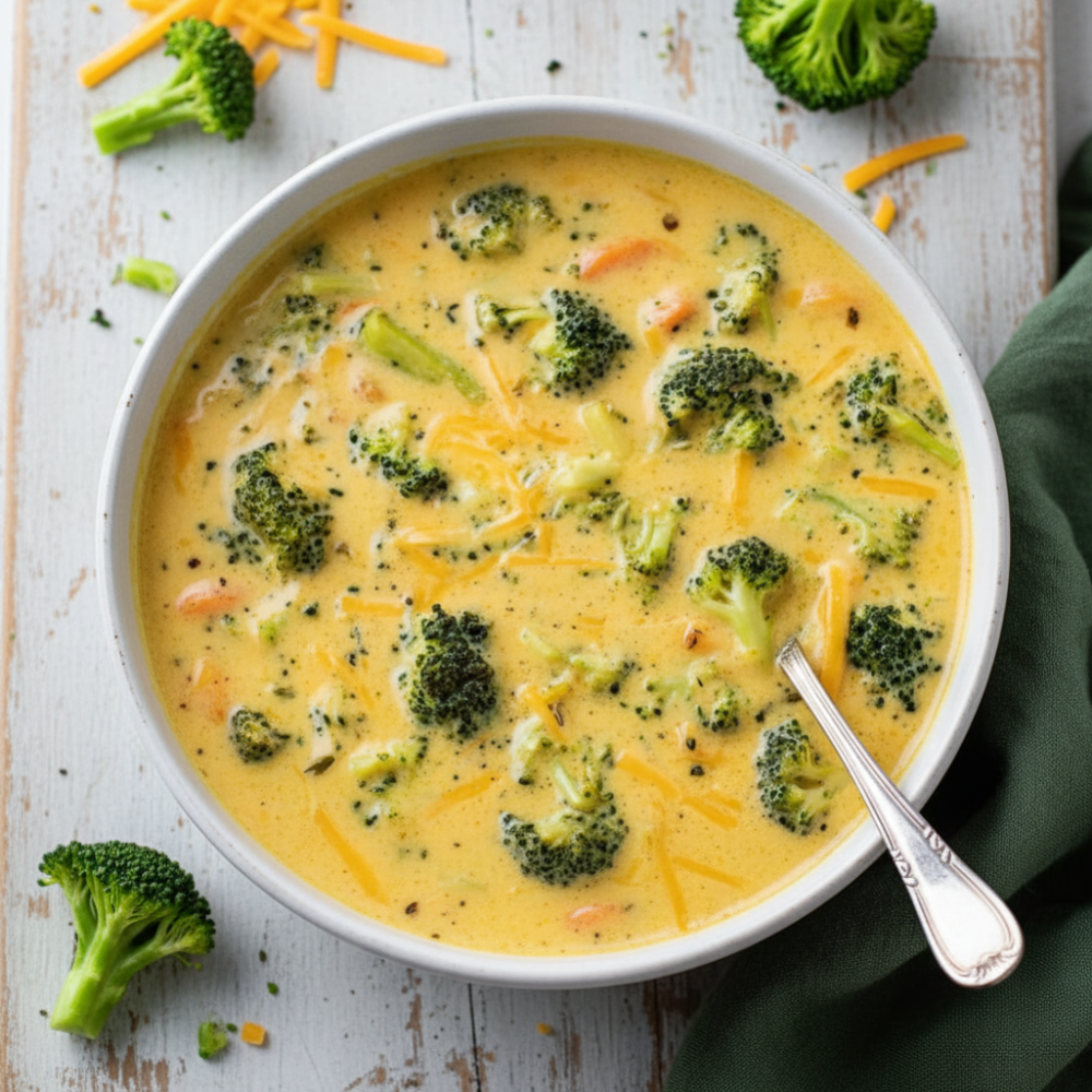Best Creamy Broccoli Cheddar Soup Recipe (Panera Copycat)