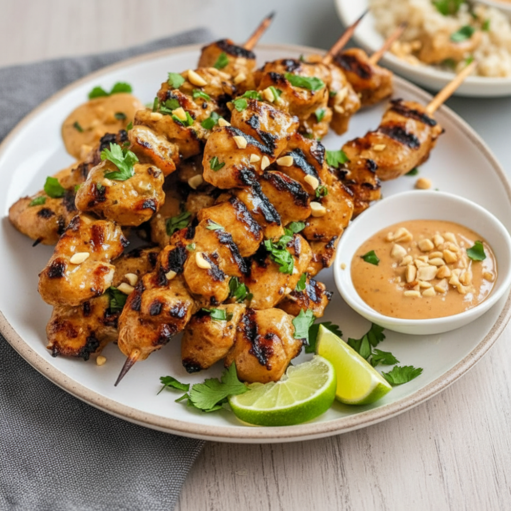 Authentic Chicken Satay Recipe with Homemade Peanut Sauce