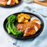 Pan-Seared Chicken With Rhubarb Sauce & Veggies