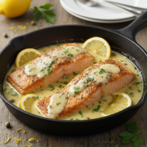 Creamy Lemon Butter Salmon Recipe (15-Minute Dinner)