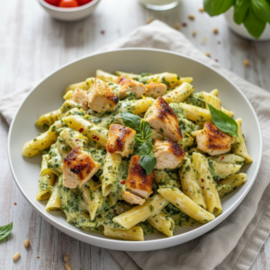 Creamy Pesto Chicken Pasta Recipe: Easy Weeknight Dinner