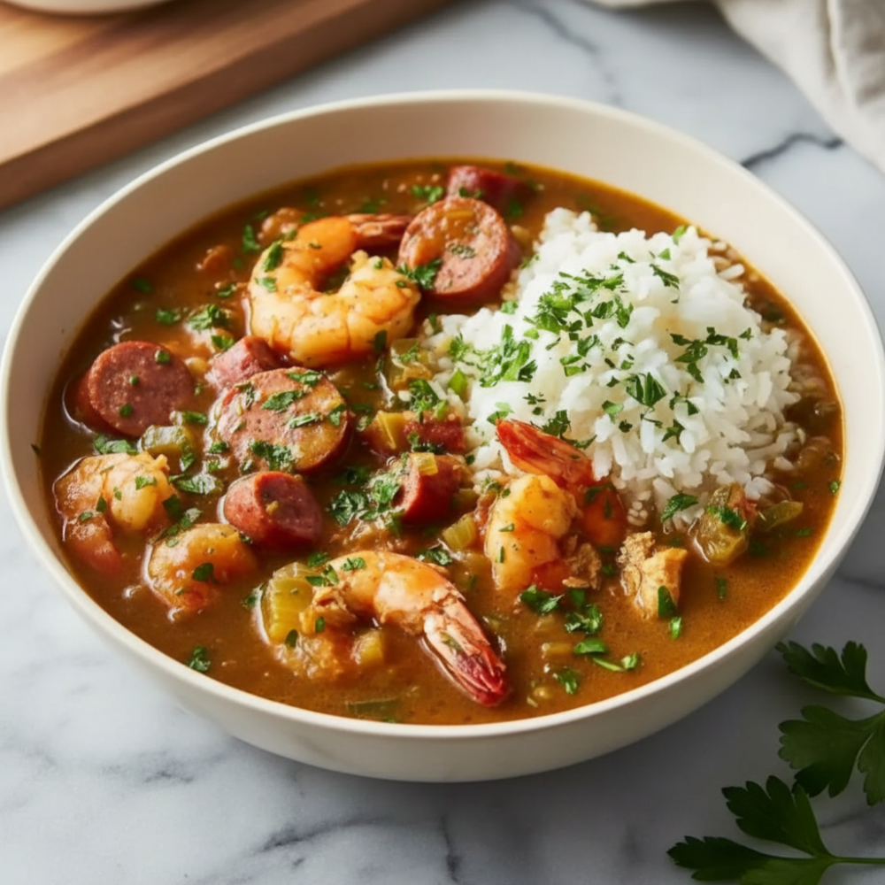 Shrimp Beef Sausage Gumbo: Authentic Creole Recipe