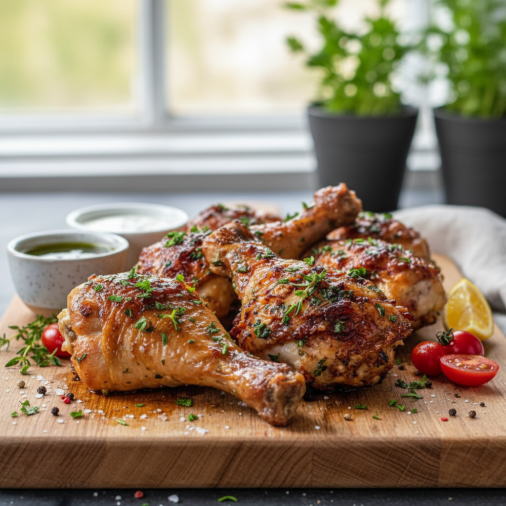 Crispy Oven-Baked Drumsticks (Easy Herb Recipe)
