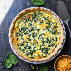 Easy Cheesy Spinach Quiche Recipe - Perfect Breakfast