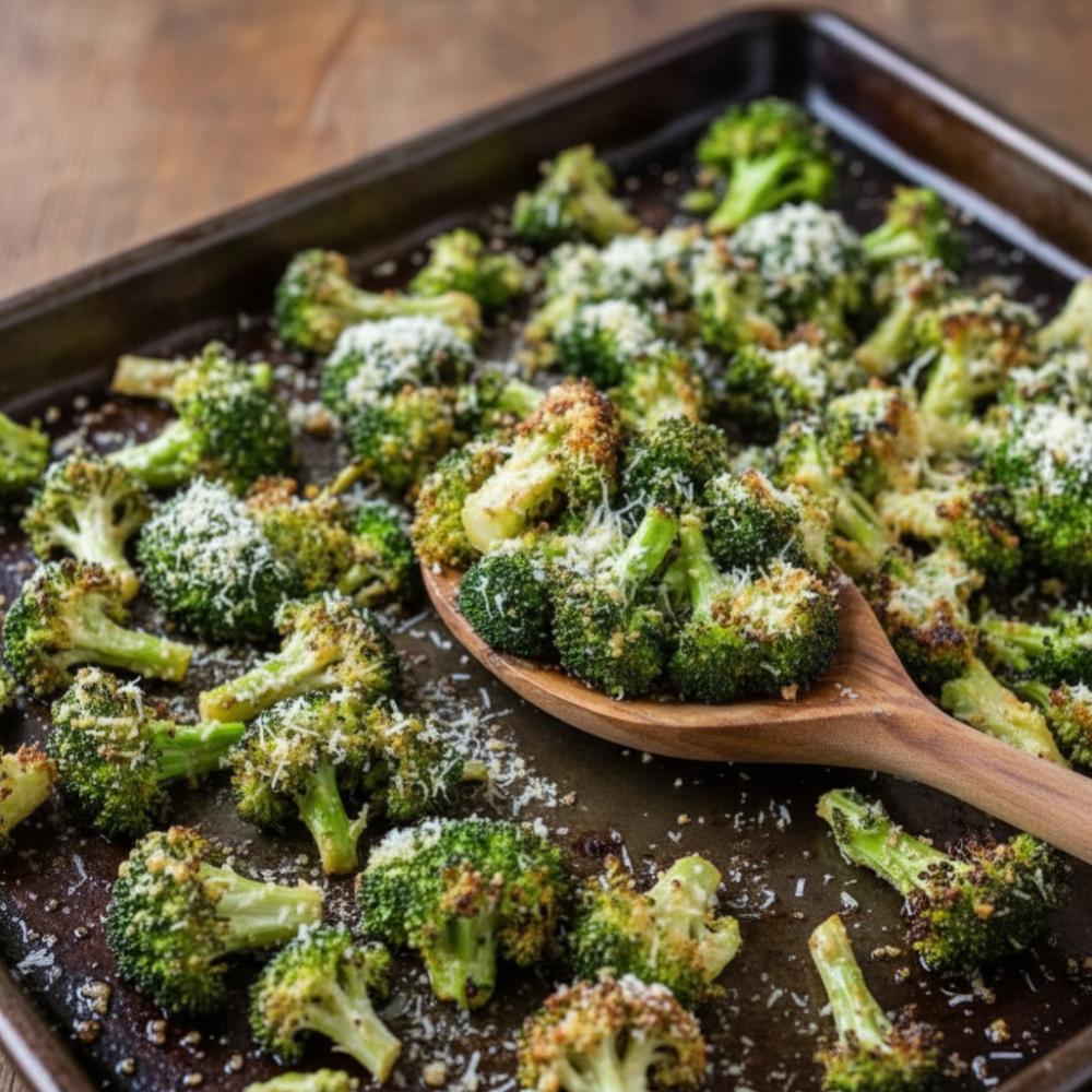 Garlic Parmesan Roasted Broccoli Recipe