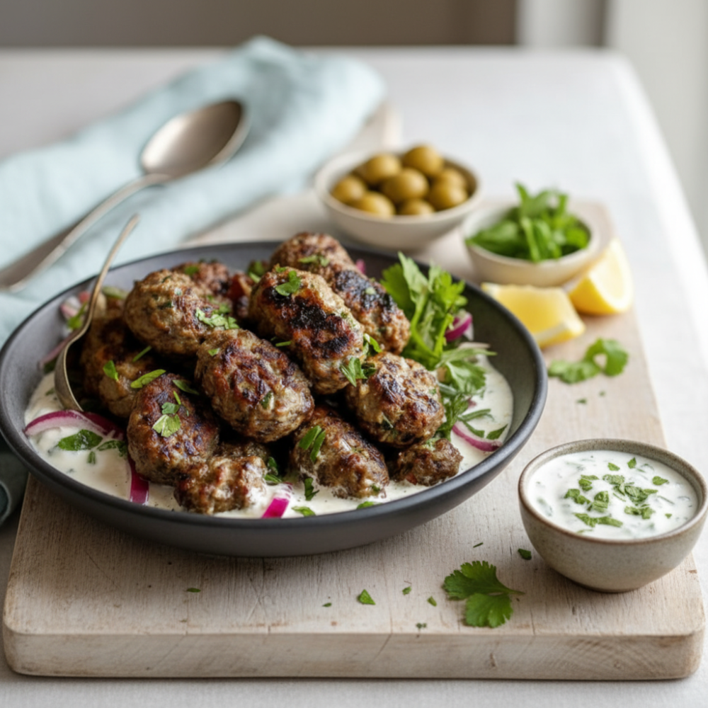 Juicy Grilled Lamb Kofta Recipe with Yogurt Sauce