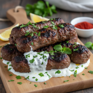 Juicy Grilled Lamb Kofta with Garlic Yogurt Sauce