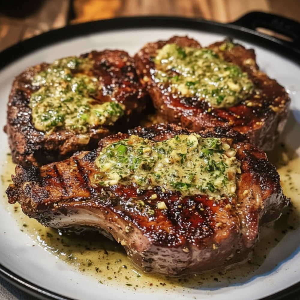 Perfect Grilled Ribeye with Garlic Butter