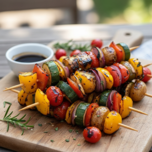 Easy Grilled Veggie Skewers with Balsamic Marinade