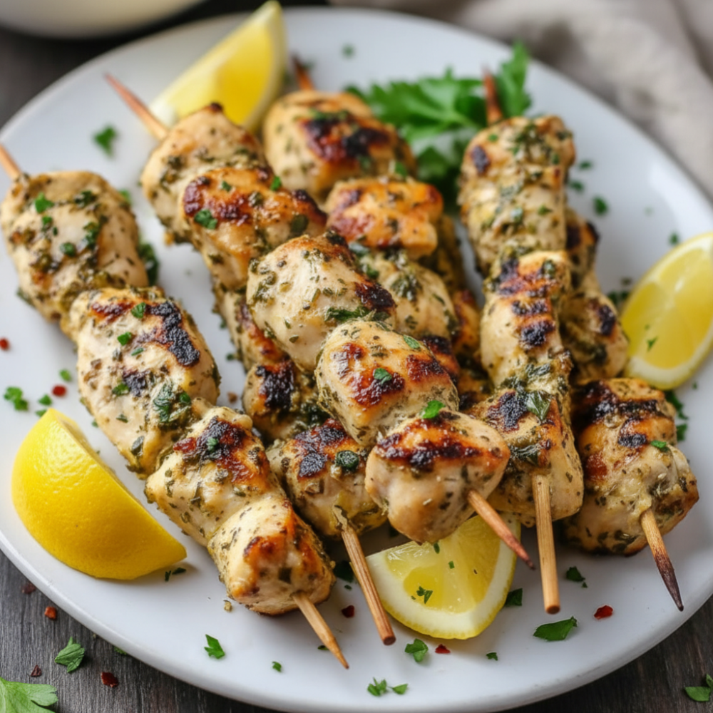 Juicy Lemon Herb Chicken Skewers (Easy Grilling Recipe)