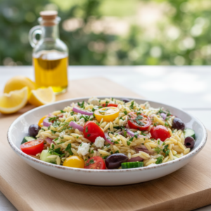 Fresh Zesty Mediterranean Orzo Salad | Easy & Healthy Recipe