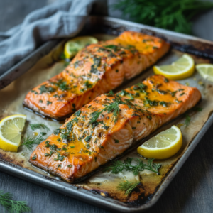 Oven Baked Salmon Recipe (Garlic Butter & Herbs)