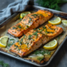 Oven Baked Salmon Recipe (Garlic Butter & Herbs)