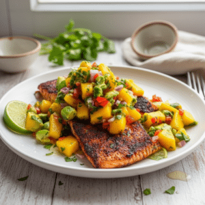 Salmon Mango Salsa: Easy Blackened Recipe