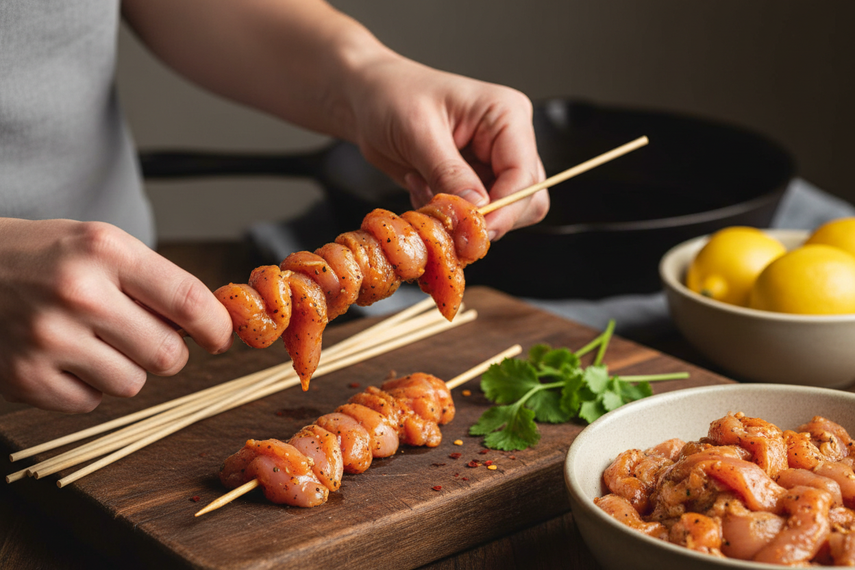30-Minute Thai Chicken Satay with Authentic Peanut Sauce preparation step 2
