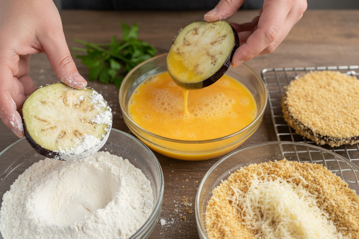 Baked Eggplant Parmesan Italian Classic Made Easy preparation step 1