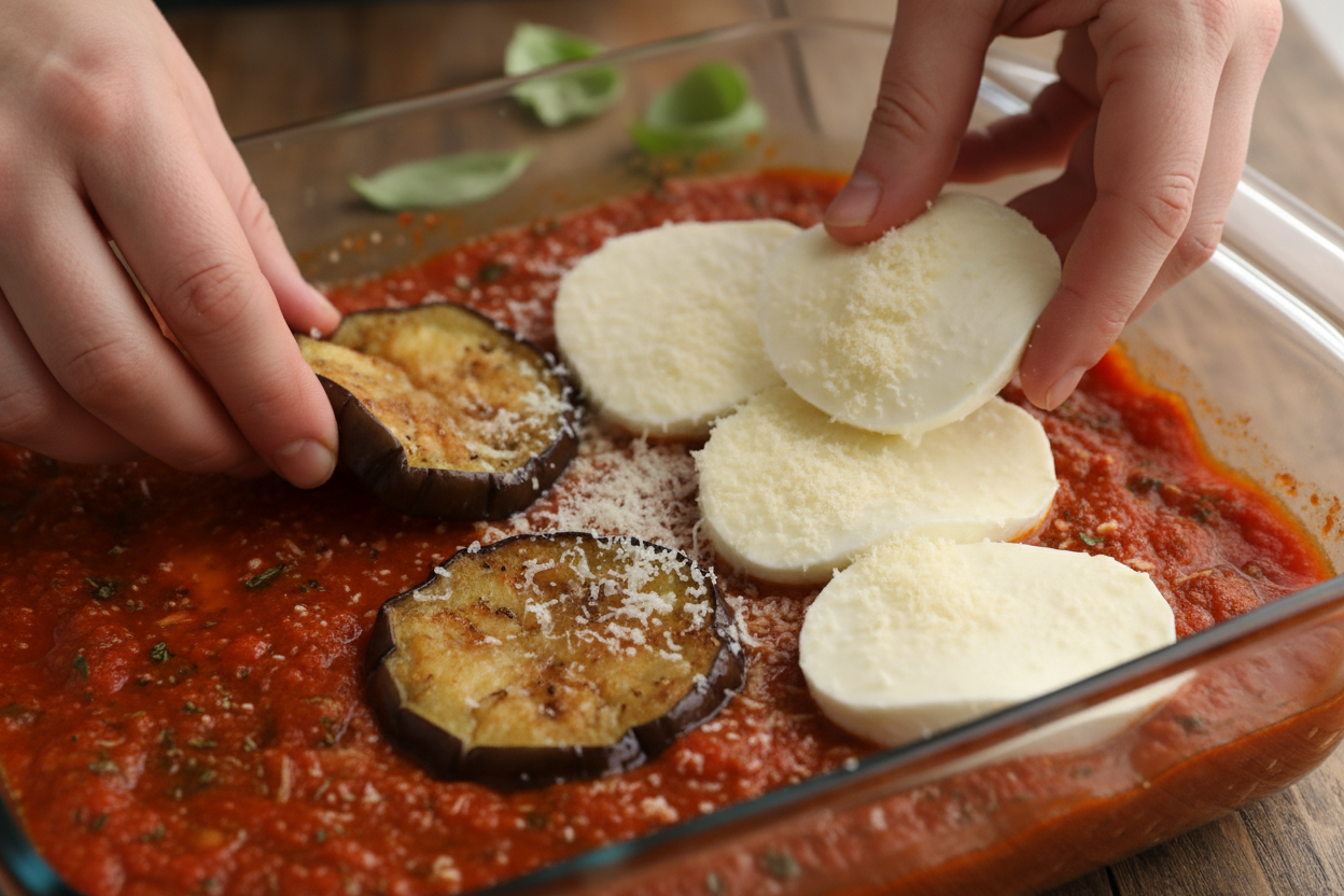 Baked Eggplant Parmesan Italian Classic Made Easy preparation step 2