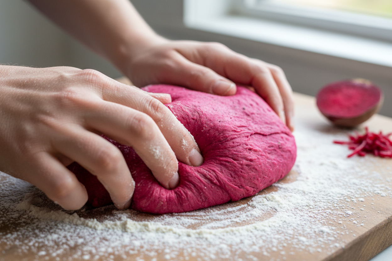 Beetroot Paneer Lifafa preparation step 1