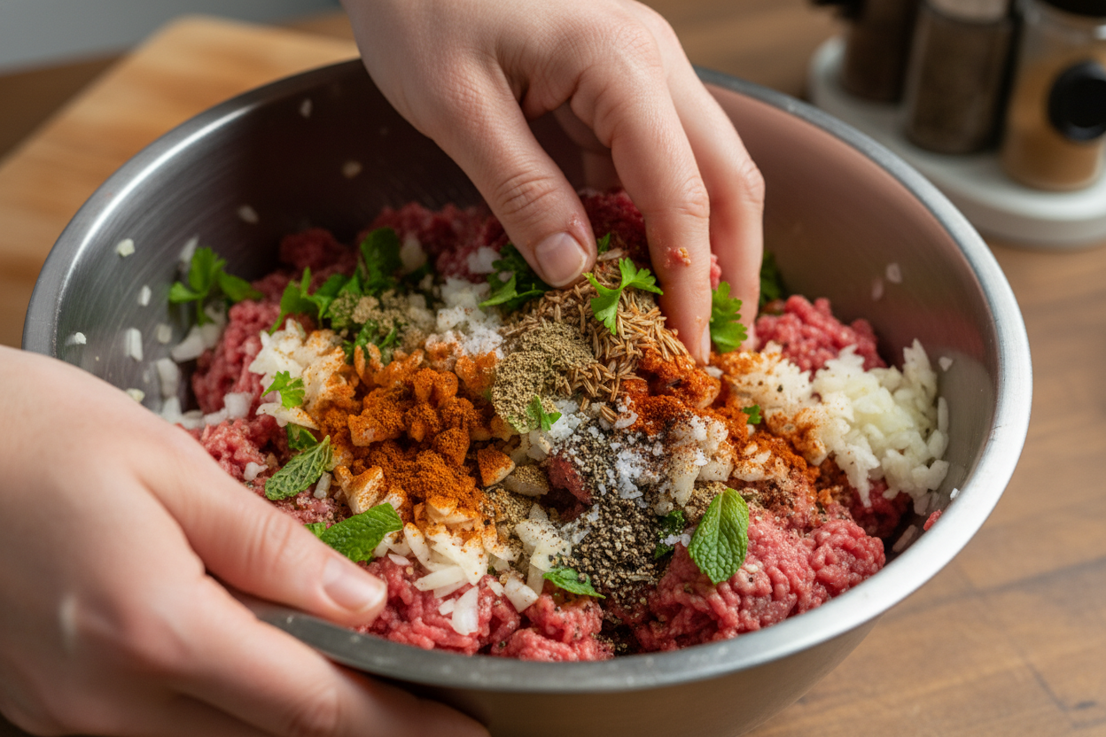 Best Ever Juicy Grilled Beef Kofta Recipe preparation step 1