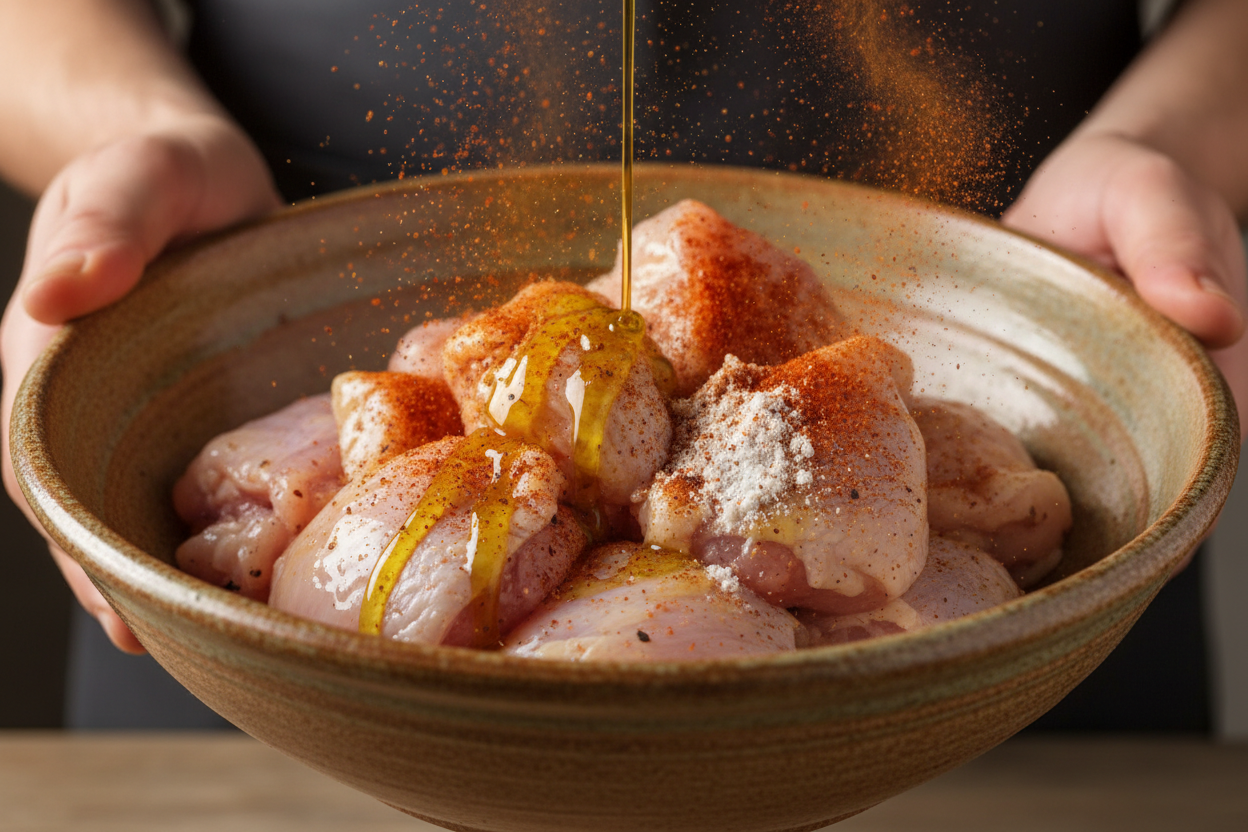 Sticky Caramelized BBQ Chicken Thighs (Oven Recipe) 2 Caramelized BBQ Chicken Thighs in the Oven preparation step 1