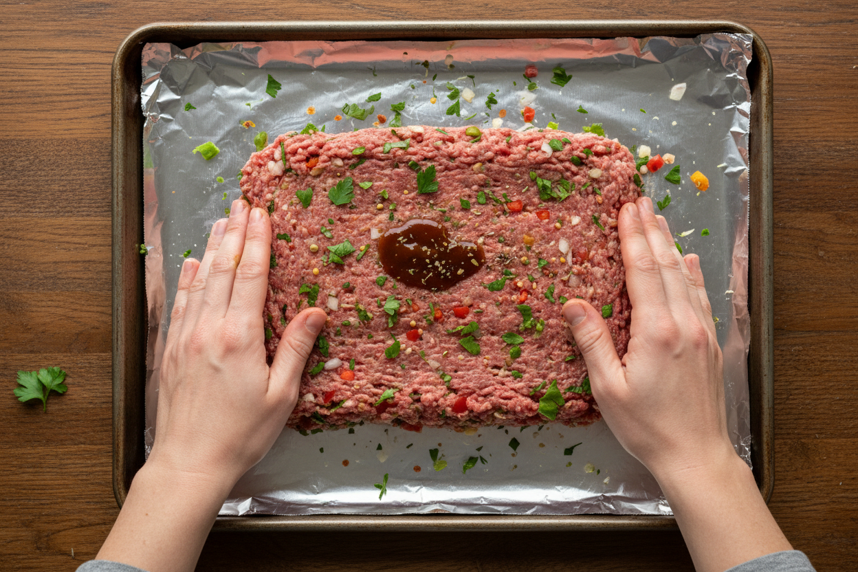 Classic Homemade Meatloaf preparation step 2