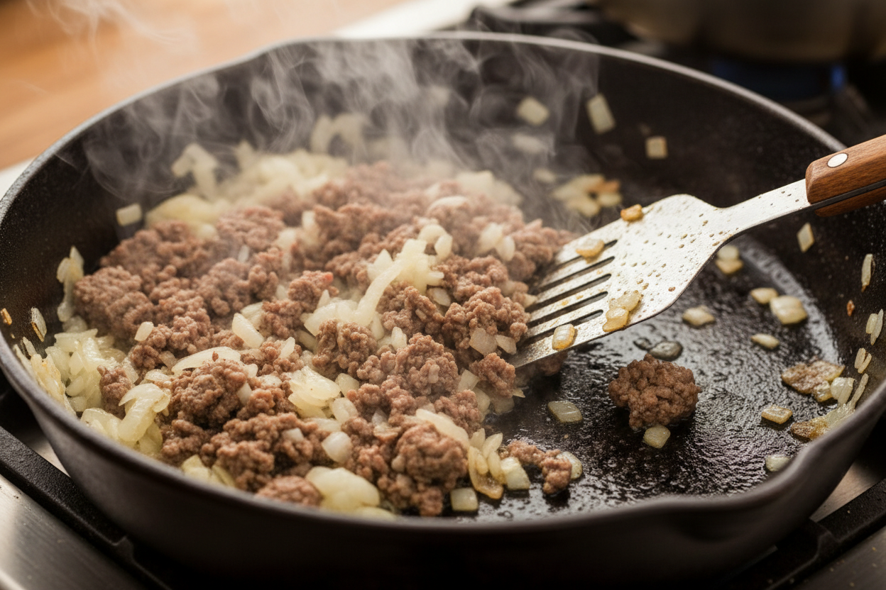 Ultimate Cowboy Casserole Recipe: Easy Beef & Tater Tot Bake 2 Cowboy Casserole preparation step 1