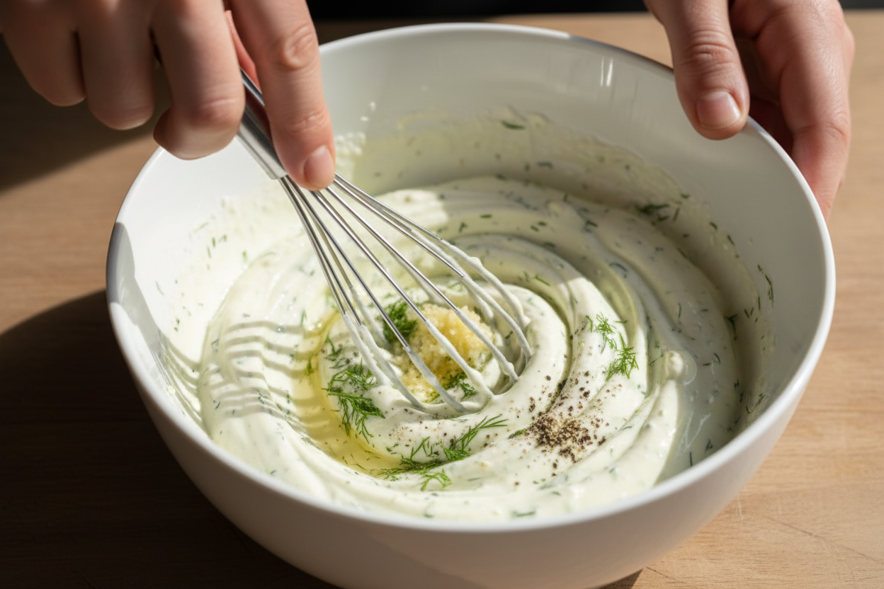 Creamy Tzatziki Chicken Salad: Easy Summer Recipe 2 Creamy Tzatziki Chicken Salad preparation step 1