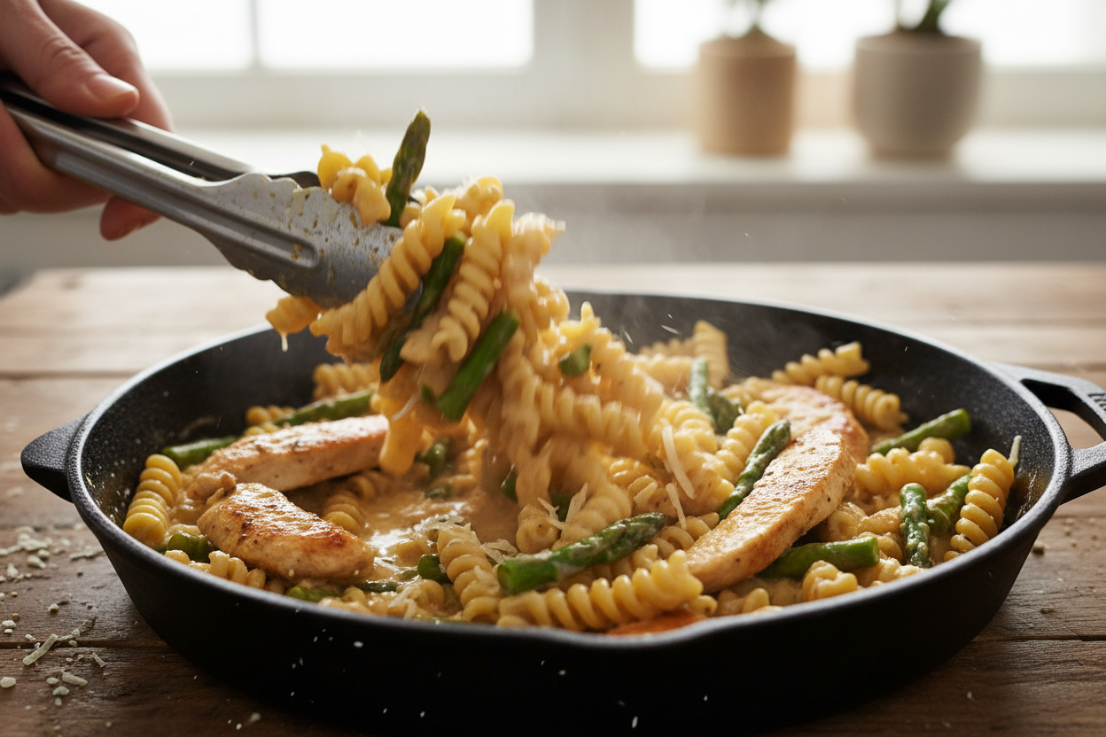 Easy Chicken Asparagus Pasta Recipe preparation step 1