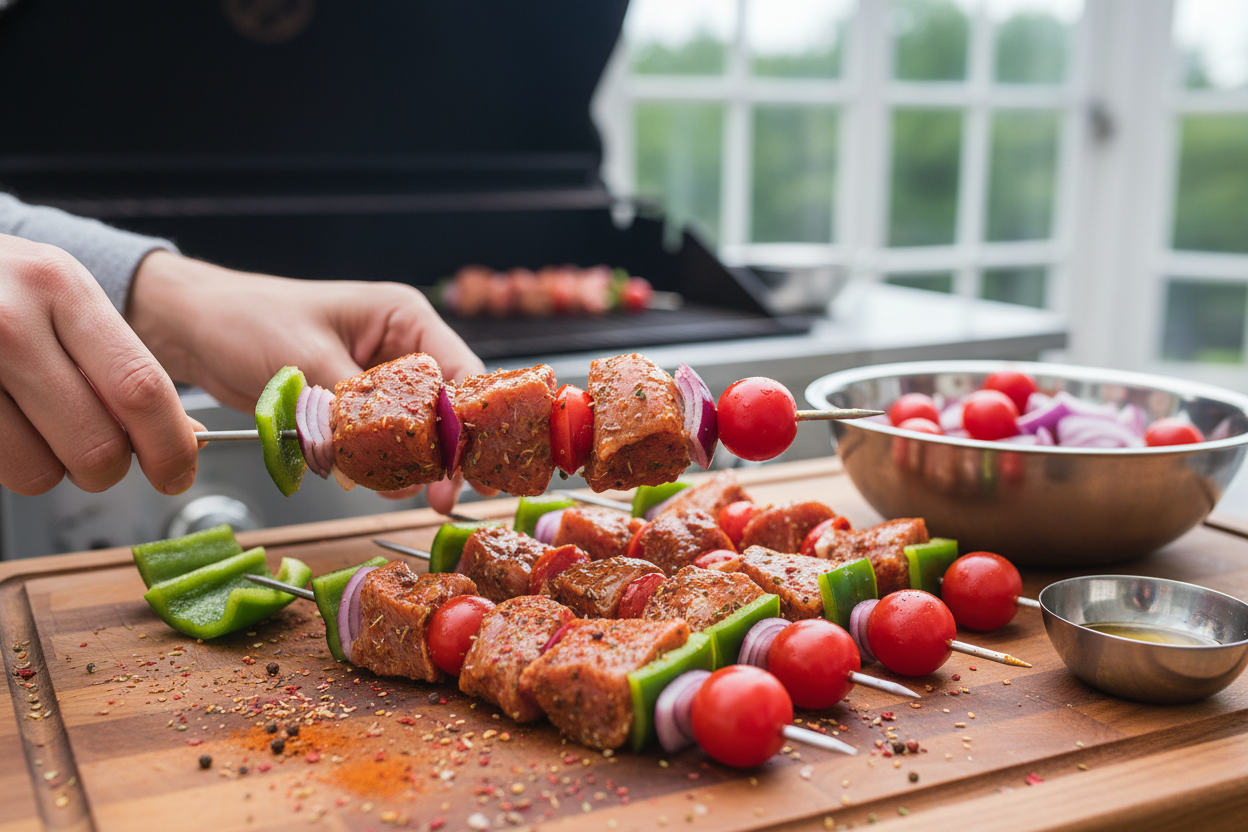 Easy Mediterranean Grilled Chicken Skewers with Tzatziki preparation step 1