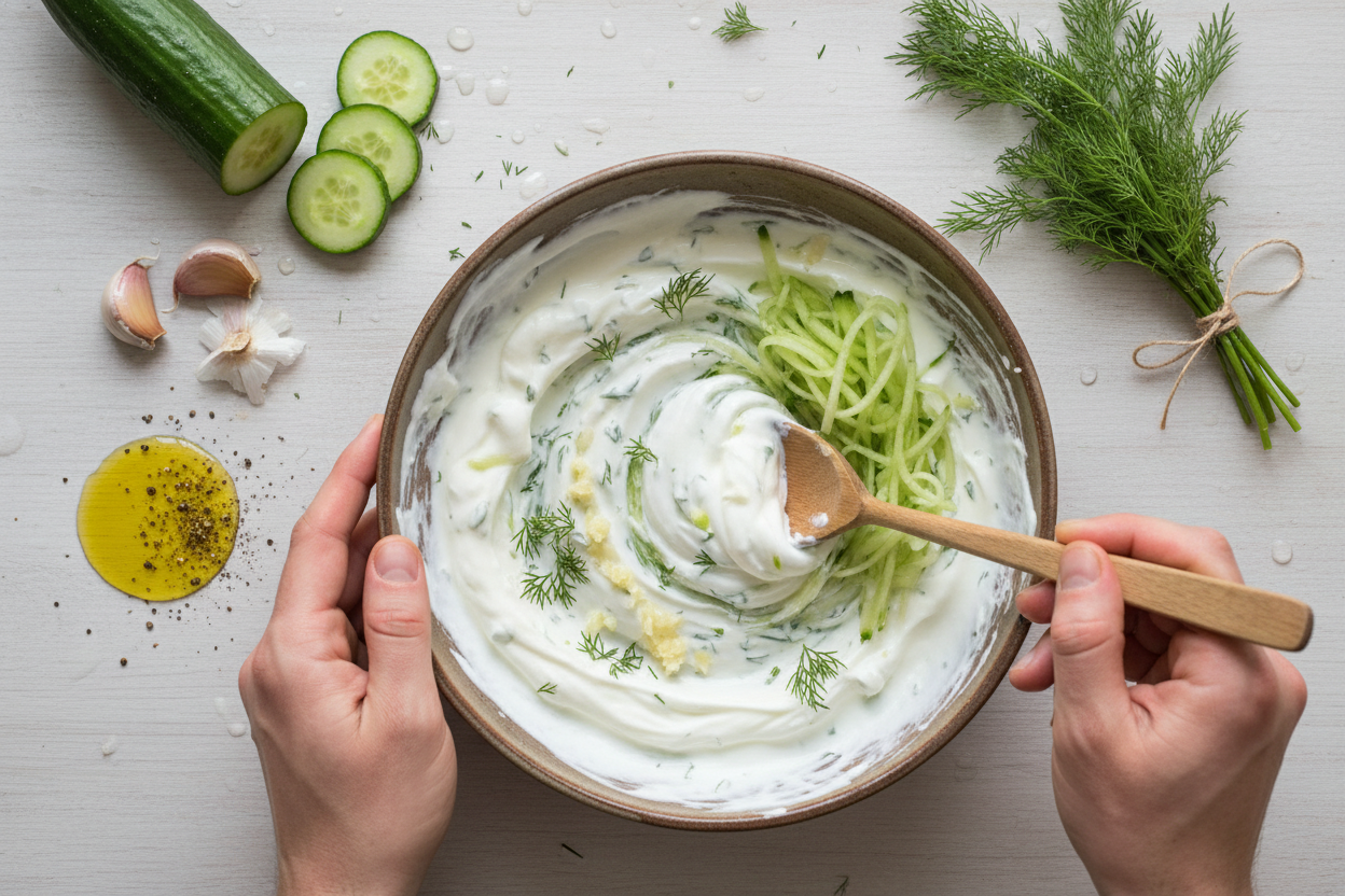 Easy Mediterranean Grilled Chicken Skewers with Tzatziki preparation step 2